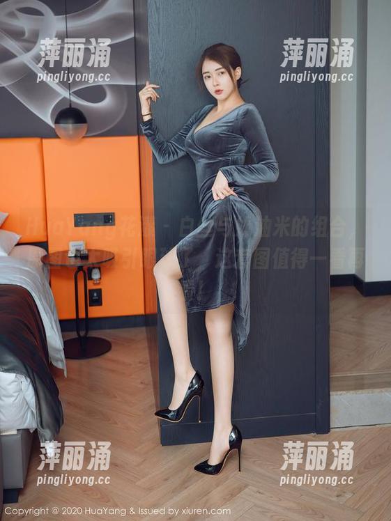 HuaYang花漾-奶油米 HuaYang花漾 - 白丝与奶油米的组合,原图也太吸引眼球了,这套图值得一看再看!